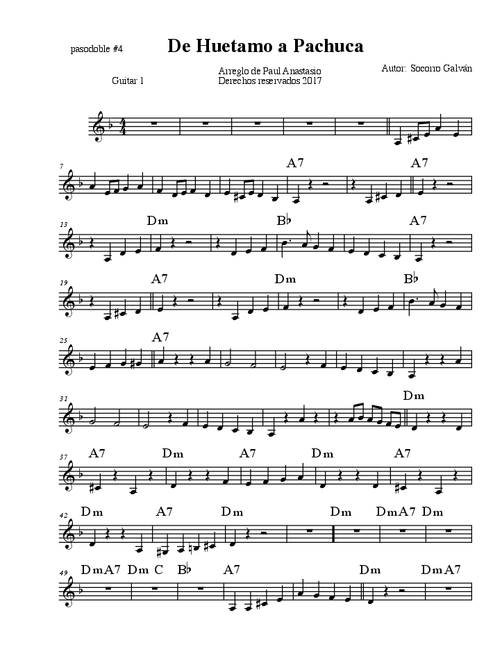 De Huetamoa Pachucapasodoble4trio 2gtr Guitar1 mus