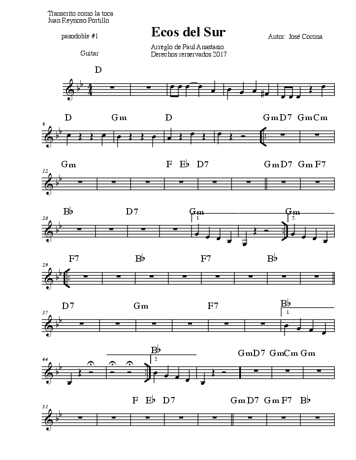 Ecos Del Surpasodoble1vlngtr Guitar mus