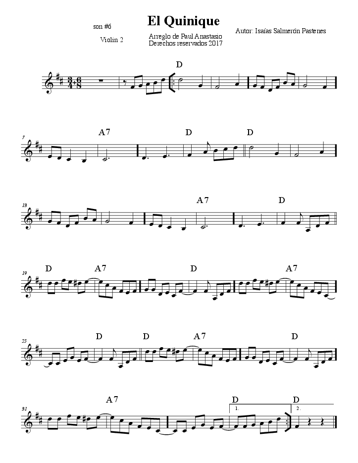 El Cuiniqueson6trio Violin2 mus