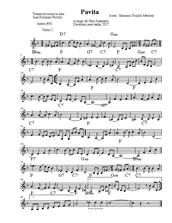 Pavitabolero35trio Violin2 mus